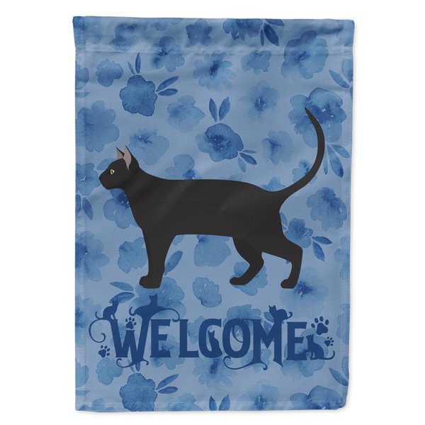 Carolines Treasures 11 x 0.01 x 15 in. Pantherette Cat Welcome Flag Garden Size CK4943GF